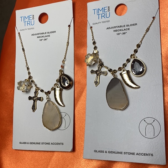 Time and Tru Glass & GenuineStone Accent Necklace - Picture 2 of 5